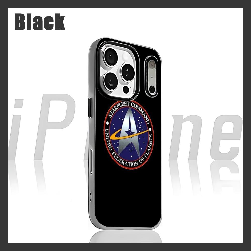 

Fashion star trek ships Phone Case for iPhone 17 air 16 e 15 14 13 12 11 Pro Max Plus Black 2-in-1 Jelly case iPhone 16e