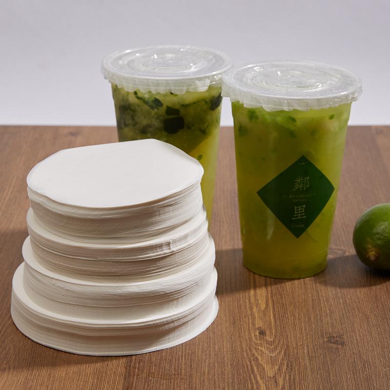 Disposable Leakproof Food Grade Coffee Milk Tea Beverage Pad Sealing Takeaway Packaging Paper For Carry Out Drives Through