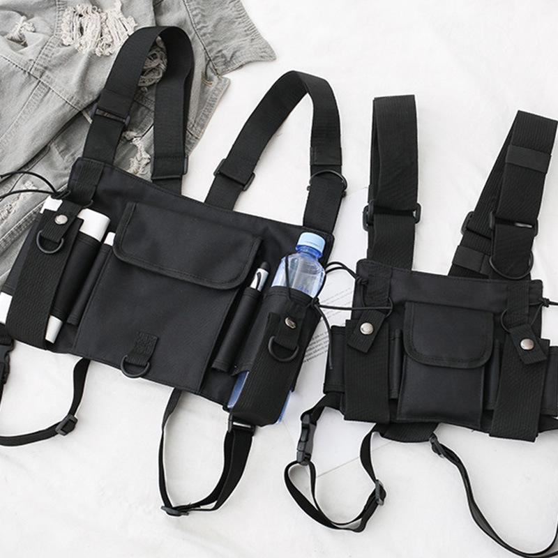Hong Kong Taktyczna Torba na Klatkę Piersiową Hip-Hop: Funkcjonalna kamizelka unisex i plecak biodrowy