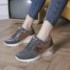 Platform Shoes Autumn Fashion Sneakers Patchwork Lace Up Flat Shoes for Women Non-slip Comfortable Sports Outdoor Running Shoes