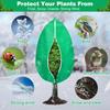 4 Pack Plant Covers Freeze Protection, 31.5" x 47.3" Large Frost Cloths Blankets with Zipper Drawstring, Shrub Jackets Tree Covers for Winter Outdoor