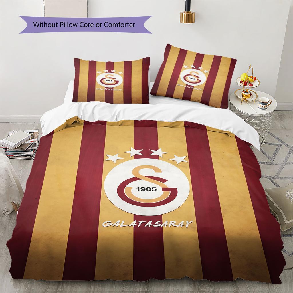 Galatasaray Blood Bedding Quilt Set Quilt Cover Pillowcase Home Decoration Birthday Gift (1 * duvet cover + 2 * pillowcase, without core)