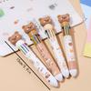 5 Cute Little Bear Ten-color Pen Cartoon Press 10 Color Ballpoint Pen Stationery Multi-color Hand Pen Graffiti Pen Oil Pen