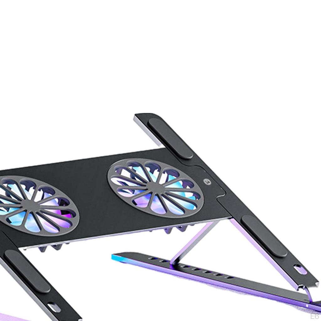 Adjustable Laptop Holder with Detachable Cooling Fan - Portable Stand for