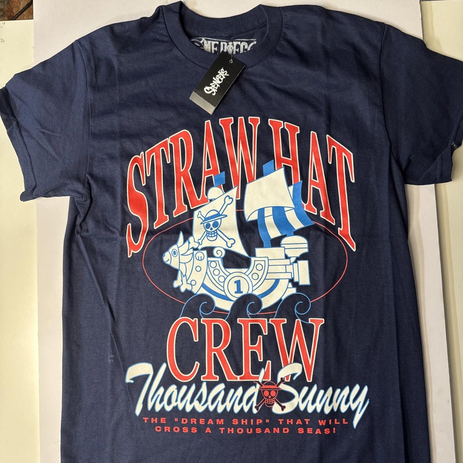 One Piece Navy Graphic Anime Short Sleeve T-Shirt Adult Size S NEW Spencer’s 2XL