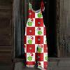 Women's Casual Loose Jumpsuit Christmas Print Wide Leg Jumpsuit Sleeveless With Pockets