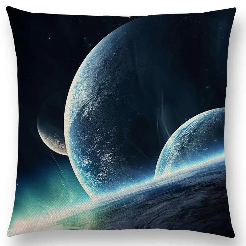New Mysterious Universe Vast Outer Space Beautiful Planets Amazing Galaxy Dream Stars Cushion Cover Sofa Throw Pillow Case
