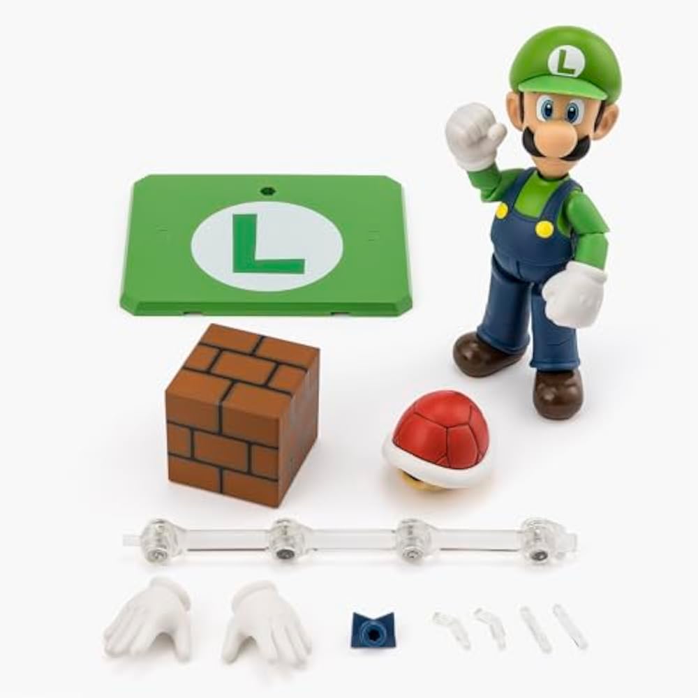 TAMASHII NATIONS S.H. Figuarts Super Mario Luigi (SUPER MARIO) approx. 110mm ABS & PVC painted ac...