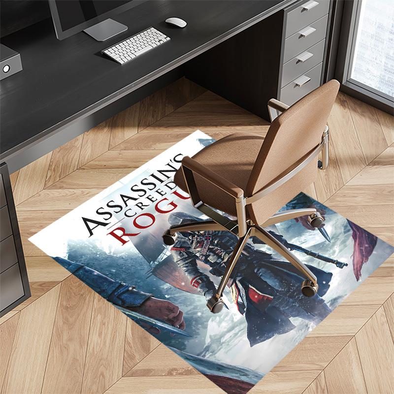 A-Assassin's Creed Bedruckter Saugfähiger Waschbarer Teppich, Rutschfeste Badezimmerteppiche, Küchenteppiche, Yogamatte, Eingangsbereich Wohnzimmer, Camping-Picknickteppiche