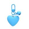 Candy Heart Bell Keychain: Cute Peach Heart Earphone Case Pendant