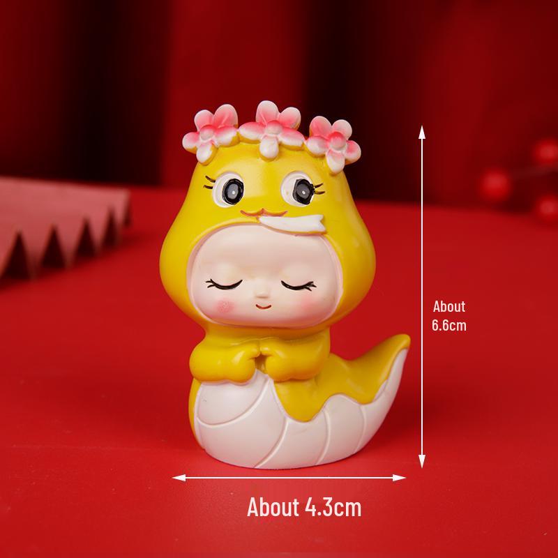 New Year Muffin & Cupcake Decoration Ornament with Transparent Packaging Box