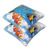 Swimming Frutiger Aero Fish 2 Pcs Square Pillowcase Pillow Cover Cushion Decor Comfort Throw Pillow For Home Bedroom