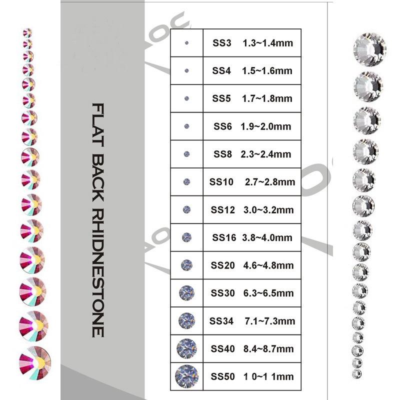 Color Summary Clothes Imitation Austrian Hot Diamond Clothes Diamond Dance Clothing Diamond Xiuhe Clothing Diamond Flat Bottom Diamond Accessories