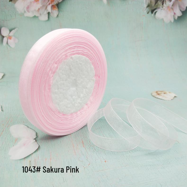 Cinta de Hilo de Nieve Transparente de 1,2 cm para Manualidades: Ganchillo, Accesorios para el Cabello, Lazos, Regalos, Empaque para Pasteles y Cajas, Cinta de Seda