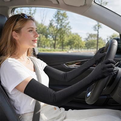 Guanti con Protezione UV, Guanti a Dita Intere per Protezione Solare, Maniche Raffreddanti per Braccia, Palmo Antiscivolo, Guanti Estivi Ultra Sottili per Donna, Guida, Ciclismo, Escursionismo
