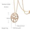 Rose Gold Color Lucky Tree Pendant Necklace For Women Fashion Natural Zircon Pendant Daily Fine Vintage Jewelry