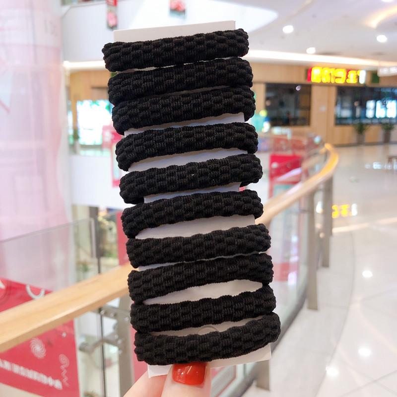 Bold and High Elastic Basic Hair Loop, Korean Version, Simple Tied Hair Towel Loop, Headband, Seamless, No Damage to Hair Bands.