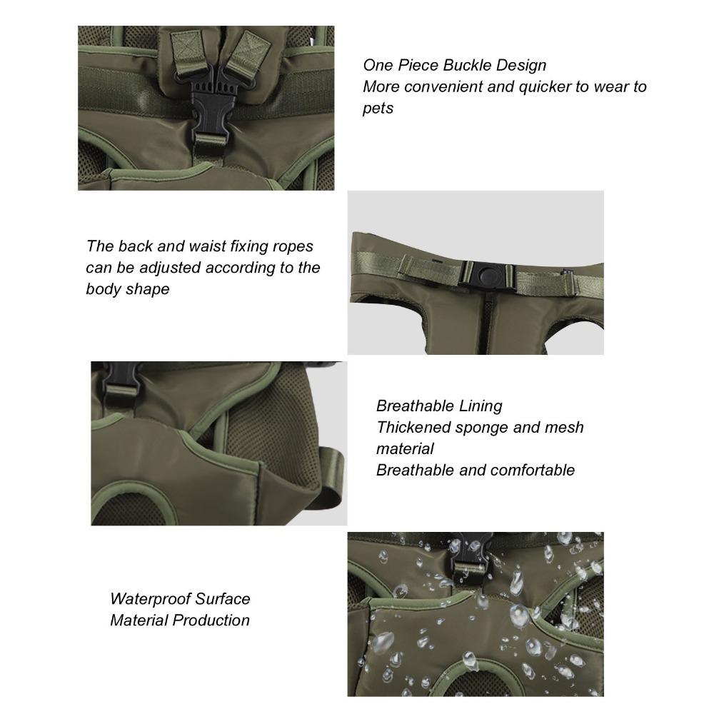Wrap Around Fit Dog Front Backpack Dual Shoulder Strap Small Pet Travel Bag  Daily Travel