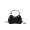 Designer Retro Diamd Clutch Purse for Women PU Leather Crossbody Bag with Chain Metal Handle Fashi Accessory for Party