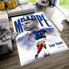 Mbappé Customize Text Floor Rug Office Rug Suitable for Study Room Bedrooms Hallway Decorate Room Anti-slip Rug Decorate Offices