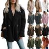 Luxuriös Weicher Damen Teddybär Faux Fur Fleece Wintermantel Cardigan Jacke