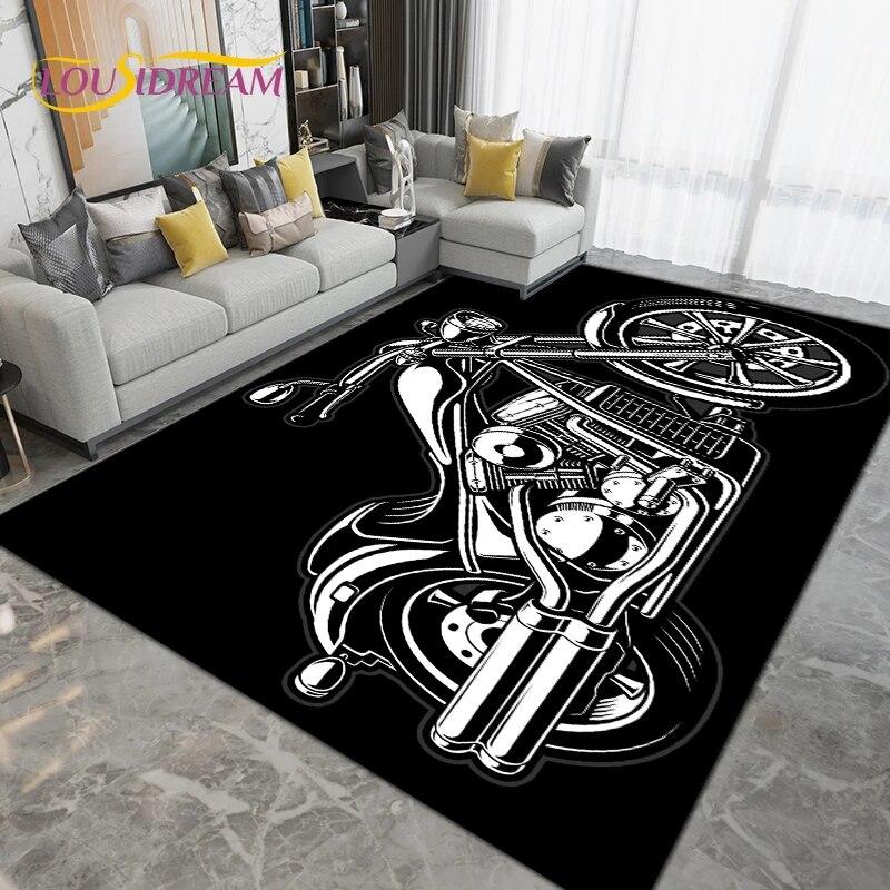 

Килимок для мотоциклів у стилі ретро, ​​вінтаж, великий, килимок для вітальні, спальні, дивана, кухні, ванної кімнати, нековзкий килимок, подарунок 40cm x 60cm
