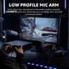 IXTECH Microphone Arm Desk Mount, Low-Profile Boom Arm, Adjustable Microphone Arm with Detachable Rise Column, Built-in Cable Management, 360 Rotatin