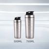 Stainless Steel Shaker Bottle Protein Powder Shaker Fitness 500/750ml Water Bottle Cup Mixer Water Bottles Gym Sports Bottle