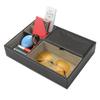 Men's Valet Tray Desktop PU Leather Wood Tray Organizer Jewelry Box Nightstand Organizer For Phone Keys Wallet Glasses Multifun