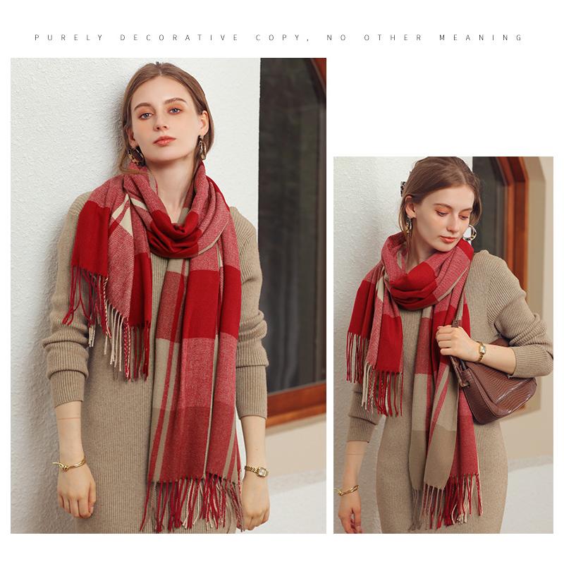 Dámská šála Zimní šál Silný teplý střapec