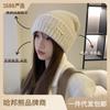 Wool hat women's autumn and winter metal standard mohair knitted cold hat men's versatile loose thickened warm pile hat
