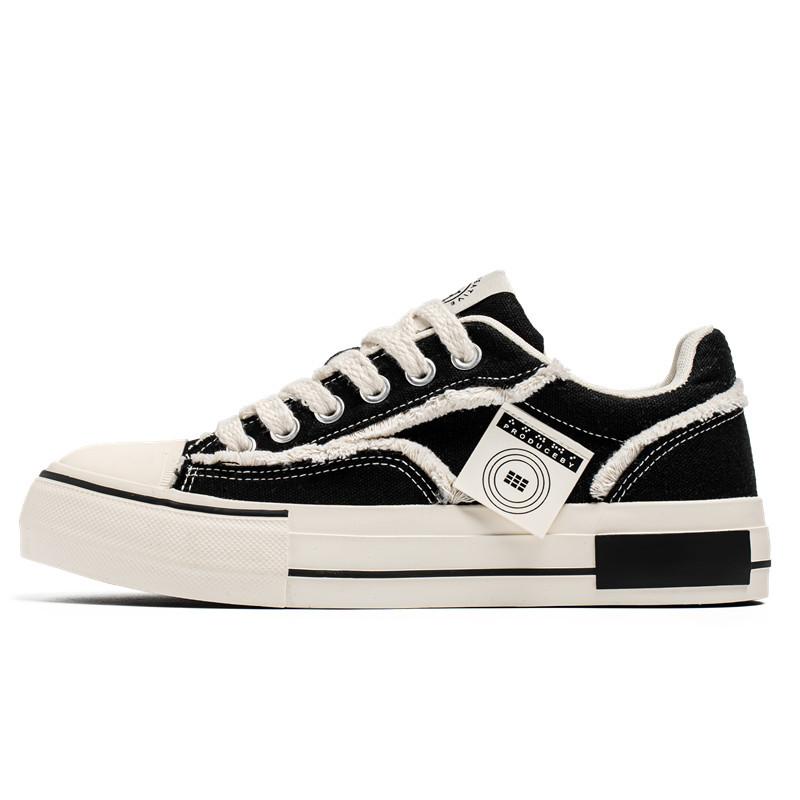 

2025 summer new canvas shoes retro fashion versatile teen men s shoes open smile beggar rough edge couple shoes 39