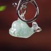 Animal Dolphin Keychain With Resin Encased Natural Crystal Decor Gift For Holidays