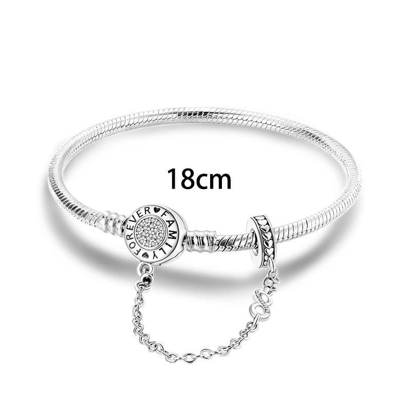 925 Silver Snake Bone Chain Bracelet 17-20CM Guardian Eternal Home Safety DIY Charm Jewelry Gifts for Women