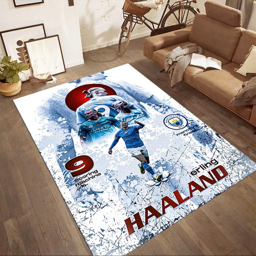 Electric Soccer Moment Square rugs are a great choice for living rooms, bedrooms, home décor, and as gifts.
