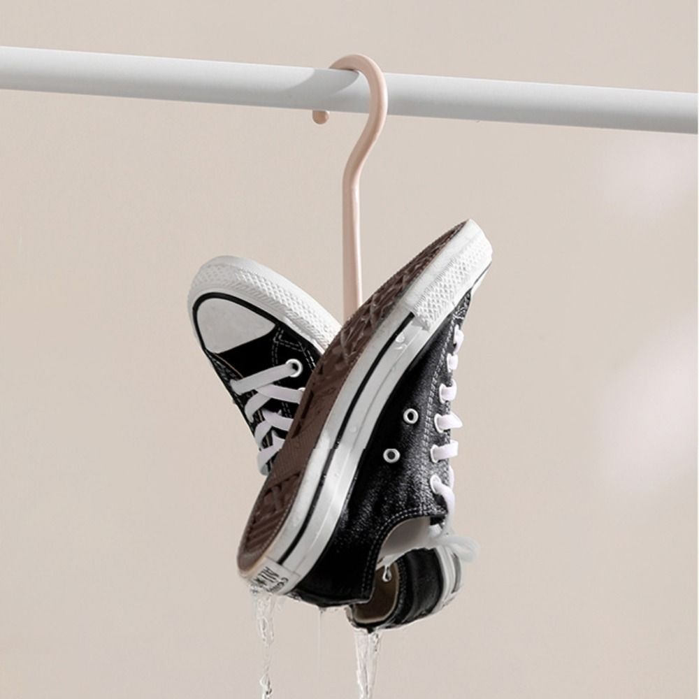 Durable Hanging Shoe Drying Rack Multi-Functional Space Saving Shoe Holder Windproof Shoes Hanger for Home Balcony Bathroom