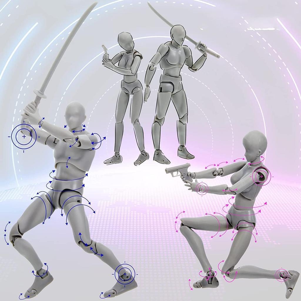 Drawing Model Figuarts Body-chan Male and Female Drawing Mannequin Figure Model Doll Body Manga Model Drawing with Stand Doll Type Body