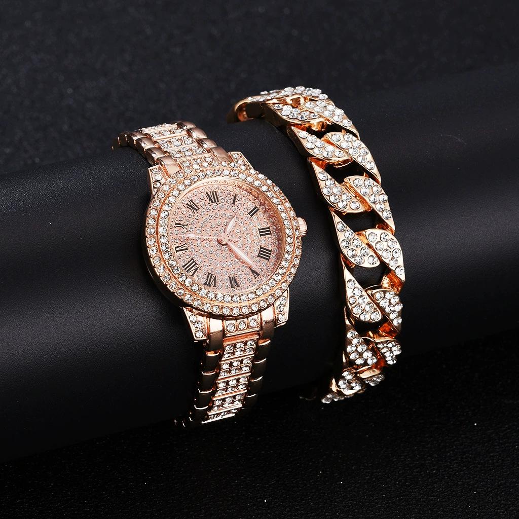 Ladies Watch Diamond Jewelry Watch, Women's Watch Quartz Watch Digital Watch Necklace Watch Set