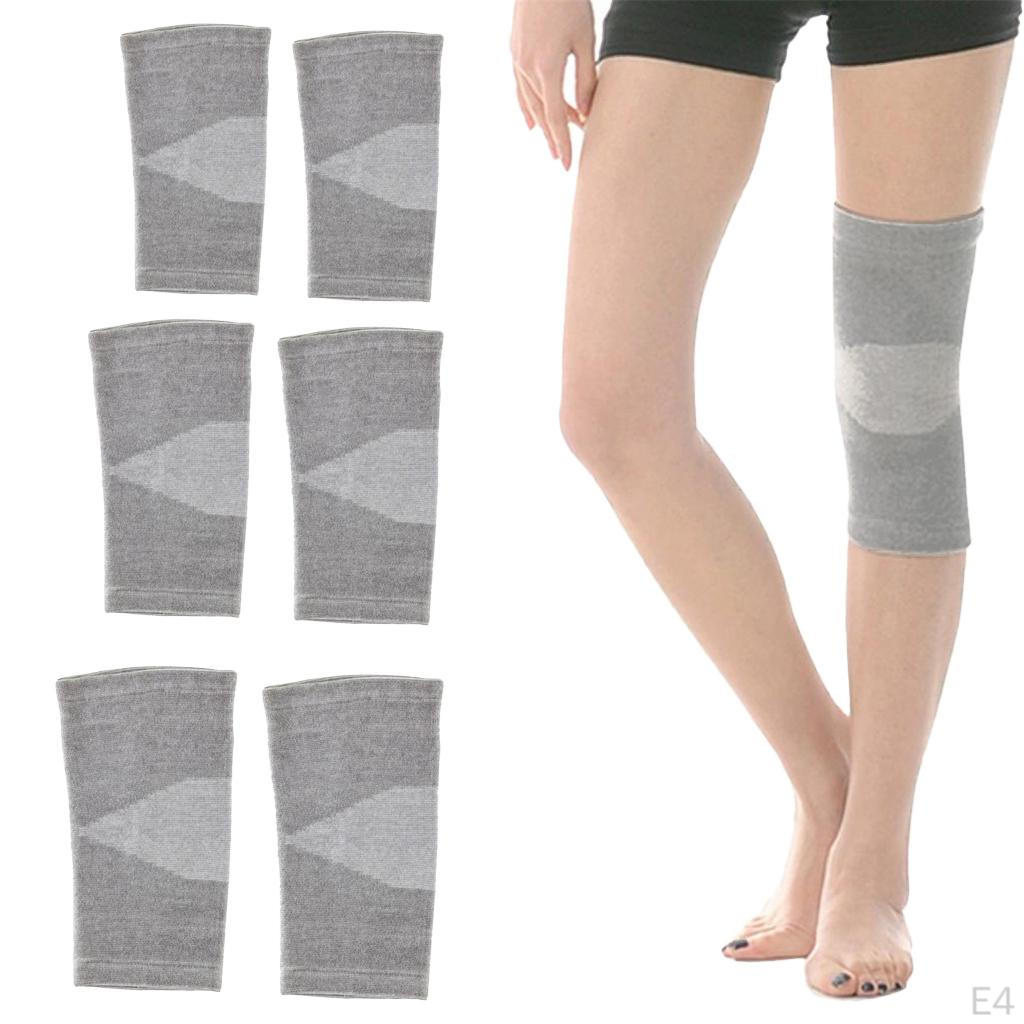 1 Paar, Kniebandagen aus Bambusfaser mit Unterstützung & Kompression, Schützer für Laufen, Gewichtheben,