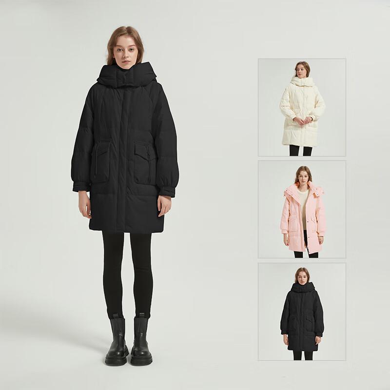 Yalu Women's Casual Winter Down Jacket with Stand Collar & Hood