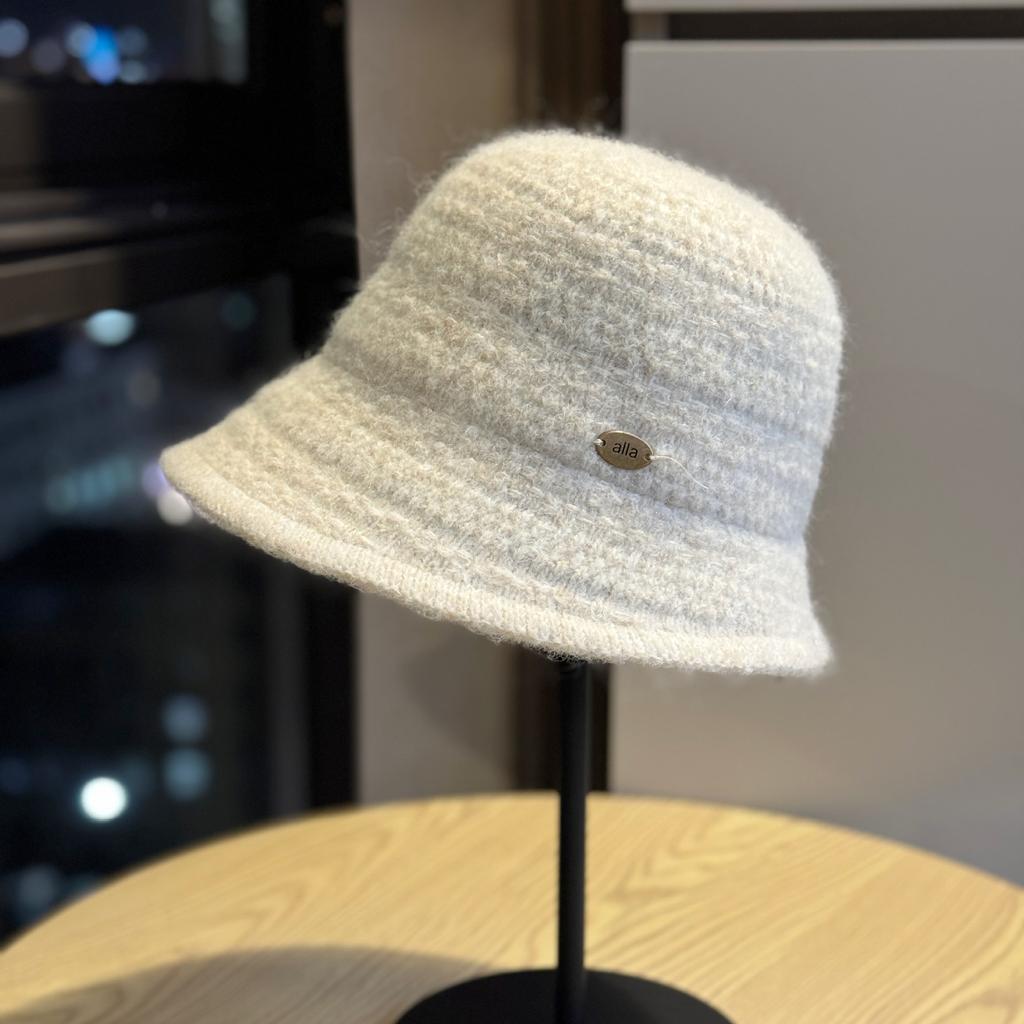 Korean Style Irregular Knitted Fisherman Hat for Women New Autumn and Winter Large Head Circumference Plush Warm Hat Basin Hat Trendy