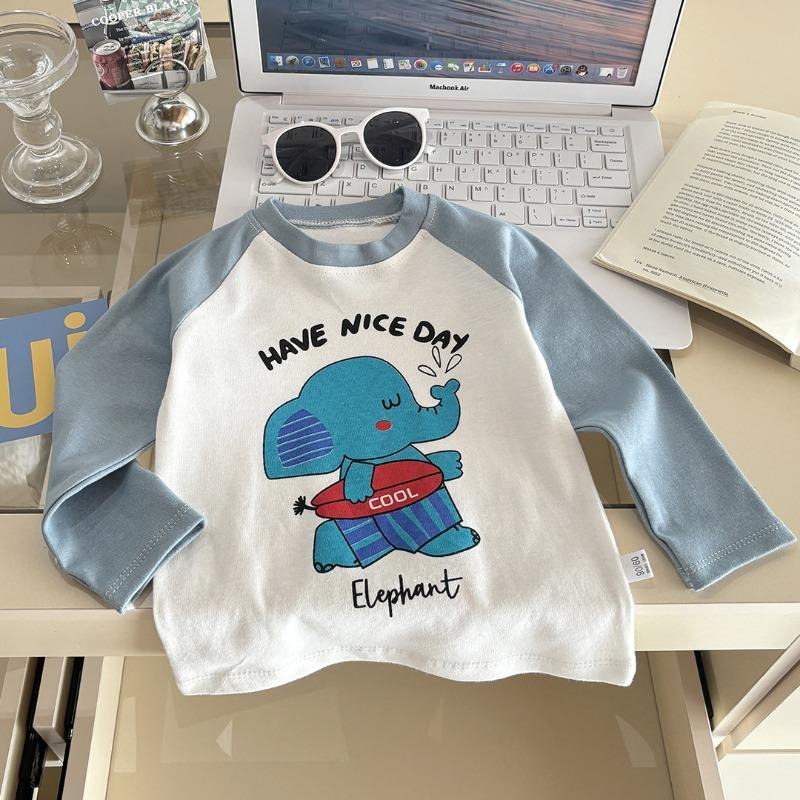 Kids Long Sleeve Cotton T Shirt Spring Autumn Base Layer For Boys Girls