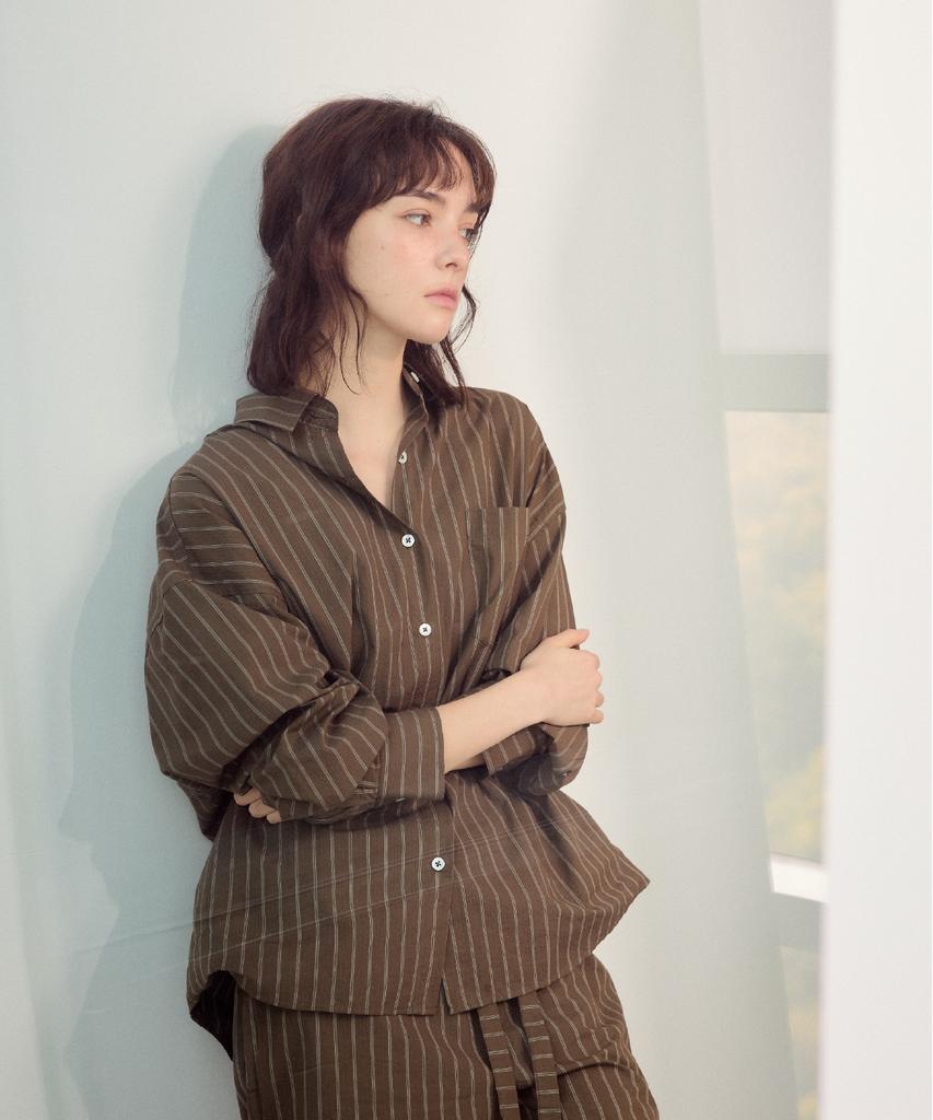 SAHAKI Relaxed Shirt (Brown)