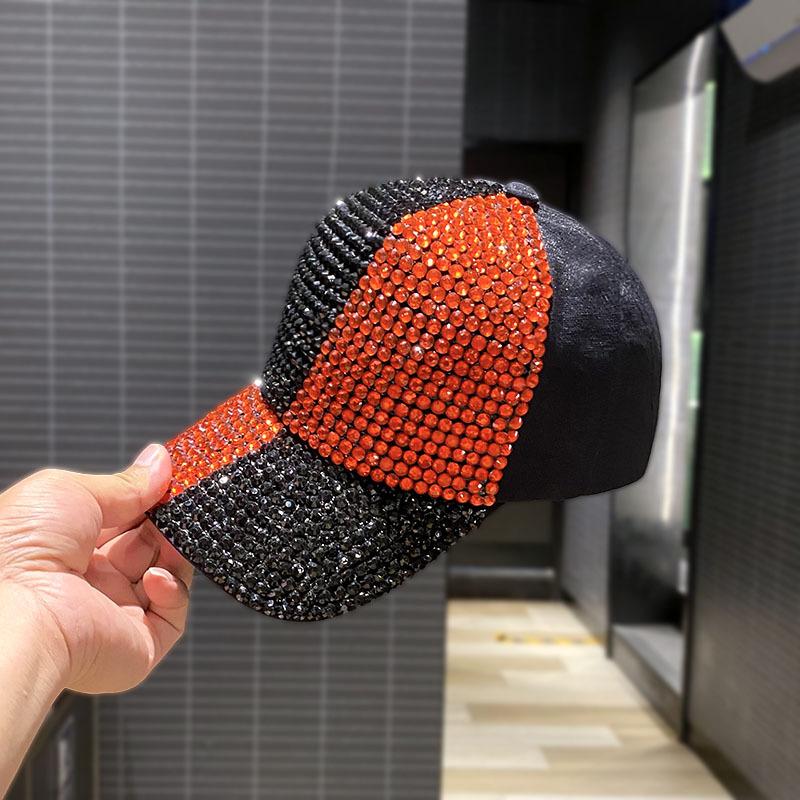 Handmade Diamond Studded Duckbill Cap Korean Style Trendy High-Quality Children'S Fashionable Face Enhancing Small Baseball Cap