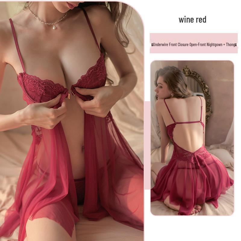 

Роскошная ночная сорочка Atmosphere из кружева на косточках и с завязками, источающая чистое желание и элегантность XL