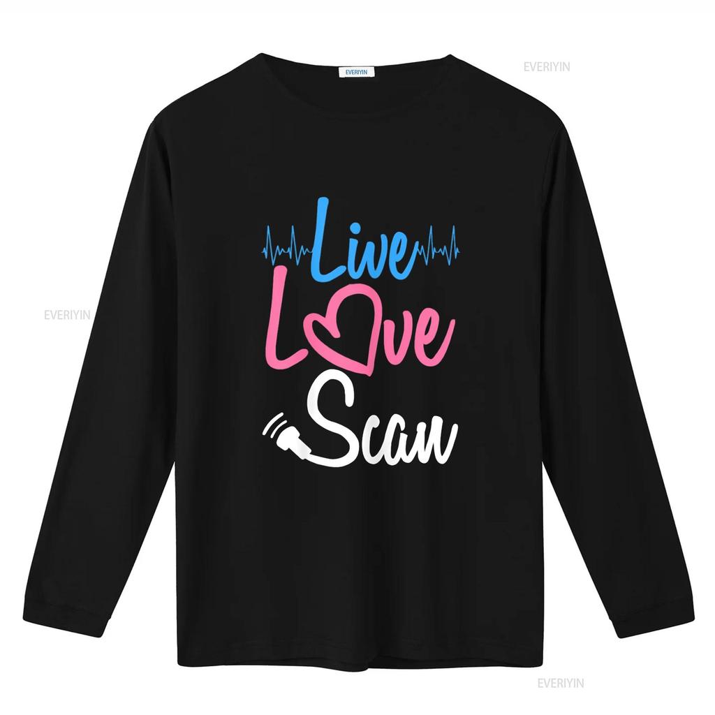 Ultrasound Tech Sonographer Live Love Scan T Shirt vintage Washed graphic Unisex Stylish streetwear Stretched Casual homme Soft