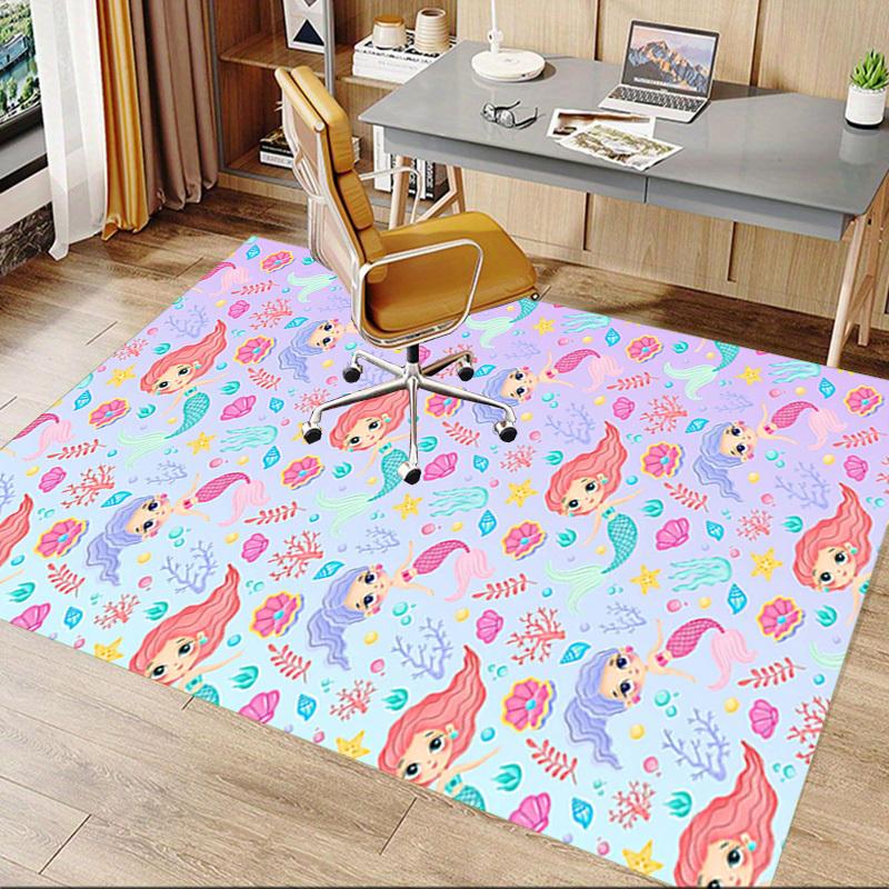 1PC Mermaid Shell Extra Large Non-Slip Floor carpet, Office, family, bedroom, Studio - Large Area RugJ0355