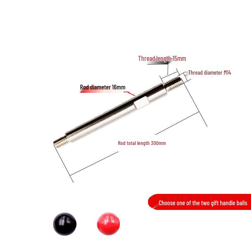 Double-Ended Threaded Stainless Steel Drill Handle Lever