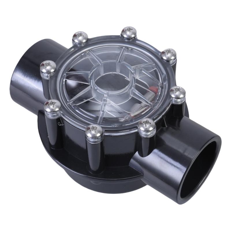 Multipurpose Sturdy ABS Check Valves 180 Degree Designs with Clear Lid Convenient for Pool and Plumbing Systems