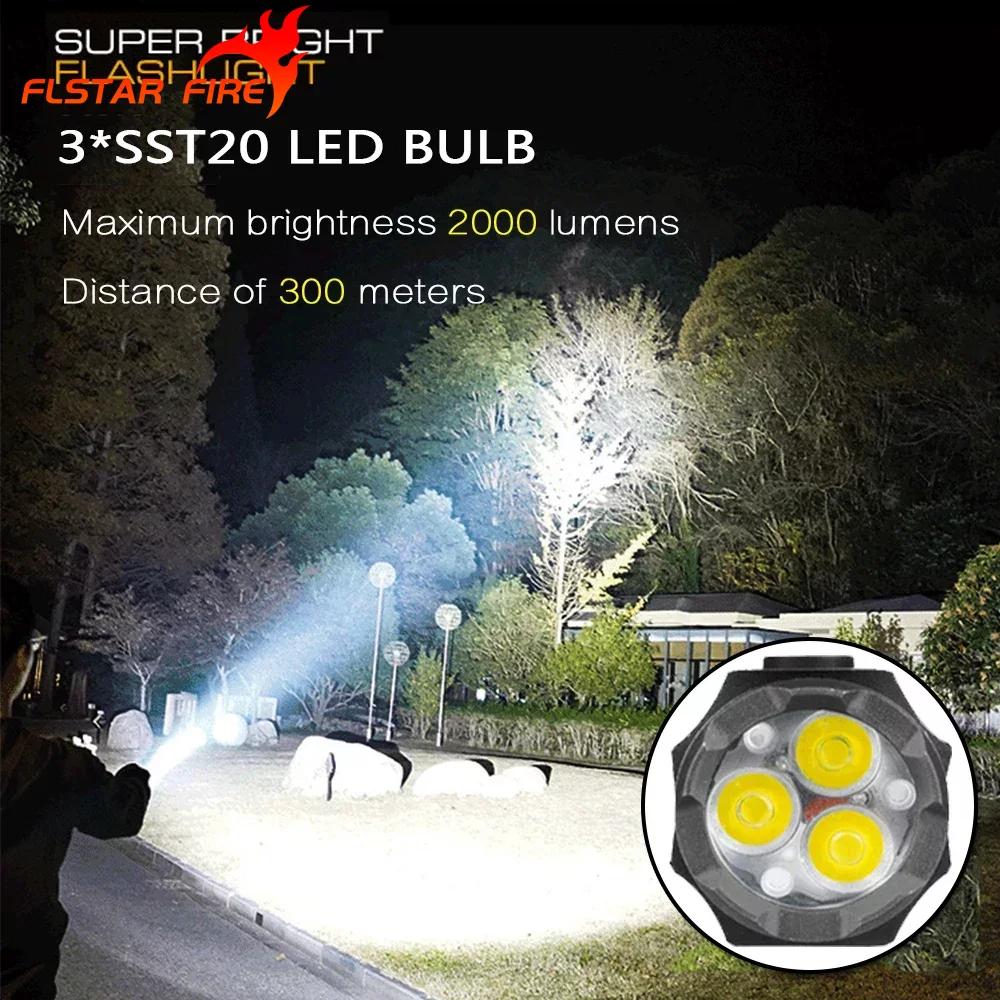 Linterna LED 3 * P35 18350 Mini linterna magnética recargable USB luz IP68 impermeable para senderismo Camping iluminación de Material de aleación